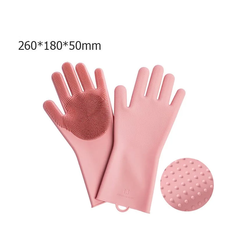 Dishwashing silicone cleaning gloves